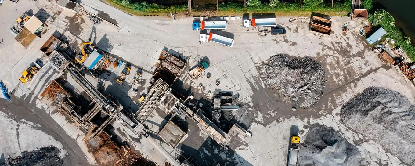 Entsorgung mineralischer Abfälle in NRW  Aufbereitungsanlage REMEX Oberhausen